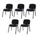 MOWENTA 5 PCS Conference Chair Set W/Steel Frame Ergonomic Design Sponge Seat and Back Stack Chair for Study Waiting Room Guest Reception Room Stackable Office Chairs Furniture Set