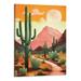 Chilfamy Desert landscape Art printing National Parks Art Prints National Park Poster Mountain Print Set Abstract Prints of Mountain Wall Art Saguaro For Home and Living Room Wall Art Decor-16x20inch
