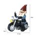 Biker Gnome With Motorcycle Statue Resin Figurine Garden Gnomes Decorations for Patio Yard Lawn Porch Full Color