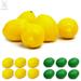 Gustave 12pcs Fake Lemon Artificial Fruits 3.7 x 2.5 Big Size Simulation Lemon Plastic Faux Lemon for Home Kitchen Table Cabinet Party Decor Photography Prop (Yellow)