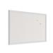 U Brands Farmhouse Linen Bulletin Board 30 x20 White Wood Style Frame Includes Push Pins