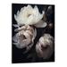 Chilfamy Peony Black and White Botanical Flower Poster Picture Art Print Canvas Wall Home Living Room Decor Classroom Kitchen Bedroom Aesthetics Decoration (framed 16x20 Inch)