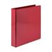 Samsill Economy 3 Ring Presentation View Binder 1.5. Inch Round Ring â€“ Holds 325 Sheets Customizable Clear View Cover Red