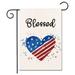 God Bless America 4th of July Garden Flag Vertical Double Sided Patriotic Strip and Star American Flag Yard Outdoor Decoration