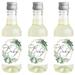 Big Dot of Happiness Boho Botanical Baby - Mini Wine and Champagne Bottle Label Stickers - Greenery Baby Shower Favor Gift for Women and Men 16 Ct