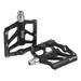 Unique Bargains 1 Pair Aluminum Alloy Rear Foot Peg Flat Pedal Footrests Black Fit 9/16 Inch Axles BMX MTB Bike Bicycle