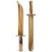 2 Pcs Childrenâ€™s Toys Childrens Props Pine Wood Secureid