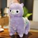 35CM Purple Cute Alpaca Doll Plush Toy Grass Mud Horse Doll Pillow Rag Doll Creative Gift for Children and Girls