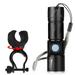 Deagia 2024 New Arrival Clearance USB Rechargeable Bicycle Flashlight Led Bike +Holder Camping Tools