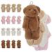 20 Pcs Mini Plush Bear Animal Stuffed Toy Bag Charms Bulk Crafts Miniature Bears for Crafts Tiny Bears for Baby Shower
