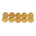 10 Pcs Spacer Beads Round Mesh Hollow Gold Plated Ball Spacer Beads DIY Hand Made Beading for Jewelry Making Gold