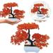 Wmhsylg 7.28*4.13-inch Artificial Plant - Tree Bonsai Fake Plant Plastic Tree for Office Decor Home Garden Decor Bonsai Tree Orange