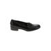 Enzo Angiolini Flats: Slip On Chunky Heel Work Black Print Shoes - Women's Size 10 - Round Toe