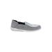 Clarks Sneakers: Slip-on Platform Casual Gray Color Block Shoes - Women's Size 9 1/2 - Almond Toe