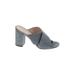 Cole Haan Mule/Clog: Slide Chunky Heel Minimalist Gray Solid Shoes - Women's Size 8 - Open Toe