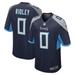 Men's Nike Calvin Ridley Navy Tennessee Titans Game Player Jersey