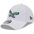 Men's New Era White Philadelphia Eagles Main 39THIRTY Flex Hat