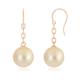 Solitaire Golden South Sea Cultured Pearl Drop Earrings
