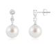 South Sea Pearl Drop Earrings with Bezel Diamonds