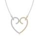 Diamond Heart-Shaped Necklace in Two Tone