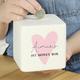 Ceramic Pink Heart Money Box
