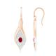 Bezel Set Ruby Calla Lily Drop Earrings