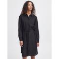 ICHI Womens Black Lino Shirt Dress