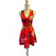 Ted Baker Sleeveless Dress Large Flowers Red Size: S