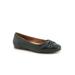 Wide Width Women's Sofia Ballerina Flat by SoftWalk in Dark Green (Size 8 W)