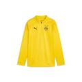 Puma Childrens Unisex Borussia Dortmund Football Quarter-Zip Training Top - Yellow - Size 13-14Y