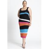 Plus Size Women's Intarsia Column Dress by ELOQUII in Sophisticated Squiggles (Size 26/28)