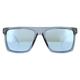 Square Crystal Blue Blue Mirror Sunglasses