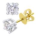 18ct Gold Round 3/4ct Diamond Solitaire Stud Earrings - PE0AXL2121Y18JPK