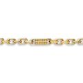 9ct Gold Spindle Screw Oval 5.5mm Belcher Bracelet, 7.5 inch 19cm - JBB365
