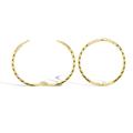 9ct Gold Diamond Cut Hinged Sleeper 1mm Hoop Earrings 16mm - JER650C