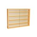 'Reveal' 4 Shelf Glass Wall Collectors Display Cabinet Beech