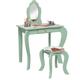 Kids Dressing Table with Mirror, Stool, Drawer, Girls Vanity Table
