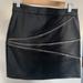 Zara Skirts | Faux Leather Mini Skirt With Silver Zipper Design | Color: Black/Silver | Size: S