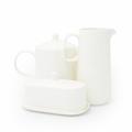 2pc White China Tea Set with 1.2L Teapot, 1L Jug and Butter Dish - Cashmere
