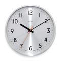 Klar Wall Clock Non-Ticking Sweep Metal Case 12/24 Dial Quartz Brushed Metal 40cm
