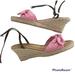 J. Crew Shoes | J Crew St Tropez Gingham Wedges | Color: Brown/Pink/White | Size: 7