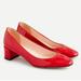 J. Crew Shoes | J. Crew Kate Patent Leather Block Heel Square Toe Pumps | Color: Red | Size: 8.5