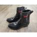 Coach Shoes | Coach Rivington Rain Booties Rubber Boots Black G5255 Red Shoes Size 7 | Color: Black | Size: 7
