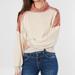 Free People Sweaters | Free People We The Free At The Lodge Turtleneck Cropped Sweater Ivory Red-Medium | Color: Cream/Red | Size: M