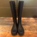 Coach Shoes | *75 Coach Tristee Black Matte Lace Up Corset Rain Boots Sz 6b $198 | Color: Black | Size: 6