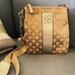 Coach Bags | Authentic Coach Four C Canvas And Leather Tan And Gold Crossbody Bag | Color: Gold/Tan | Size: Os