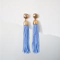 J. Crew Jewelry | J Crew Sky Blue Tassel Beaded Earrings | Color: Blue/Gold | Size: Os