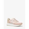 Michael Kors Shoes | Michael Michael Kors Monique Mixed-Media Trainer 6 Ballet New | Color: Pink | Size: 6