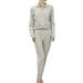 Free People Pants & Jumpsuits | Free People Zipper Jumpsuit Dress Ivory Gray Jumper Comfy Tracksuit S | Color: Gray | Size: S