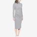 Athleta Dresses | Athleta Brushed Organic Cotton Jersey Stretch Knit Long Sleeve Midi Dress | Color: Gray | Size: Xs